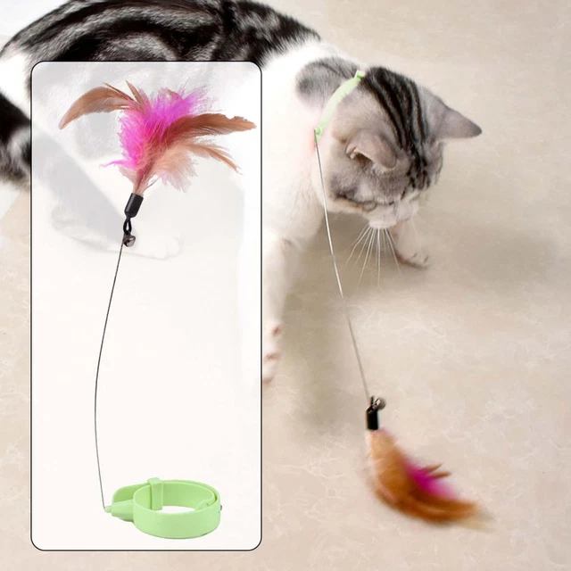 Cat Feather Teaser with Bell Training Accessories for Toy Indoor Cats Pet