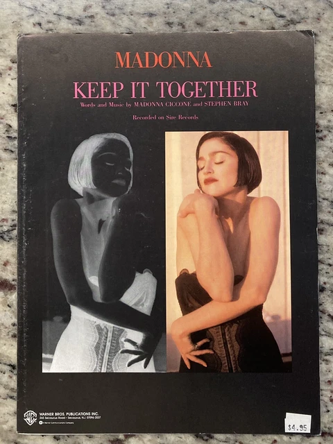 MADONNA Keep It Together Sheet Music Songbook! USA Edition! from Like A Prayer!