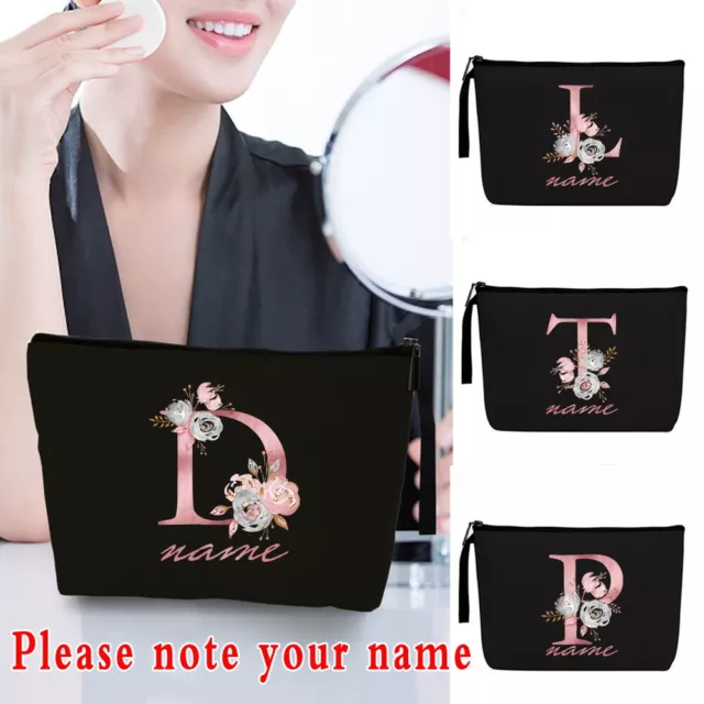 Personalised Custom Name Makeup Bags Toiletry Purse Holder Beauty Wallet Cases