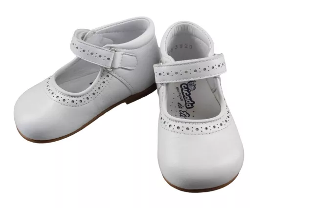 Cucada by Eli Fille Ballerines Chaussures Basses Cuir Gr. 20 Blanc Neuf