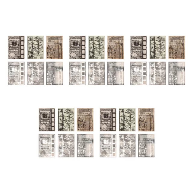 30pcs Diy Craft Papers Eye-catching Retro Scrapbook Art Journaling Craft Paper