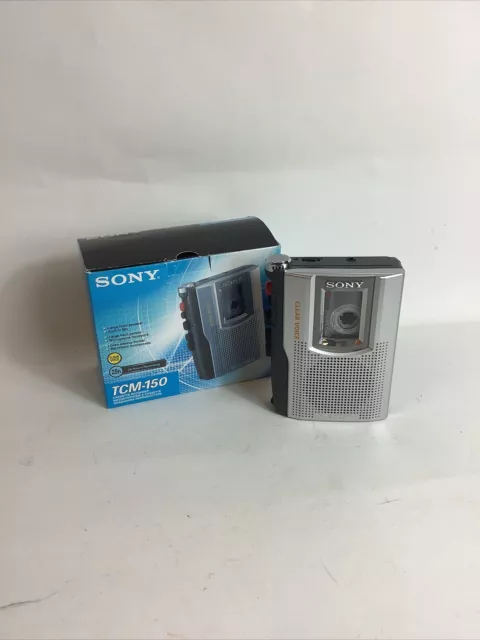 Sony TCM-150 Cassette Player Recorder Working With Box #Q