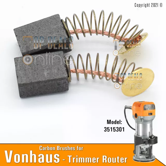 VonHaus Compact Trimmer Router Carbon Brushes for Model 3515301 High Quality