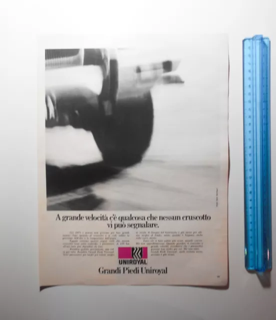 Pubblicità Advertising Werbung Italian Clipping 1973 Uniroyal Pneumatici Tires