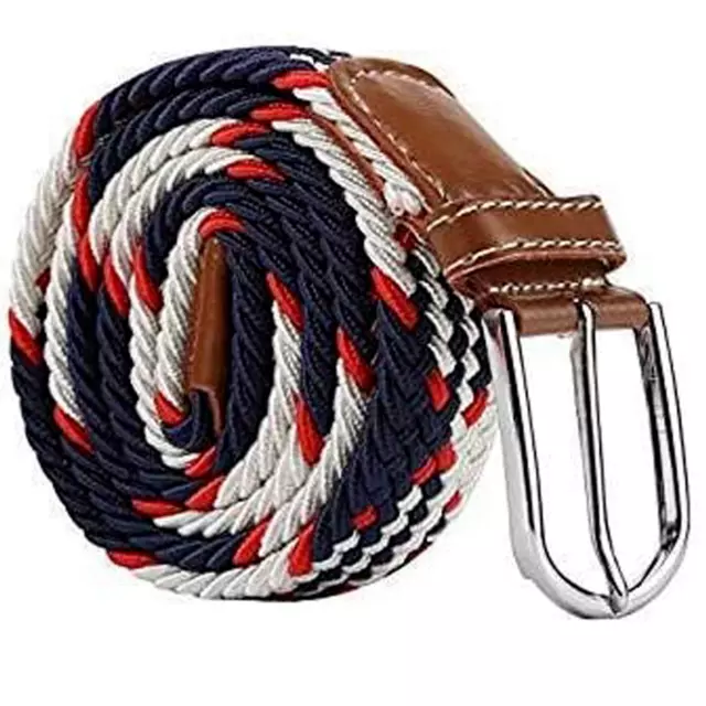 Enzo Elasticated Belts Mens Womens Stretch Woven Braided Regular Casual Belt