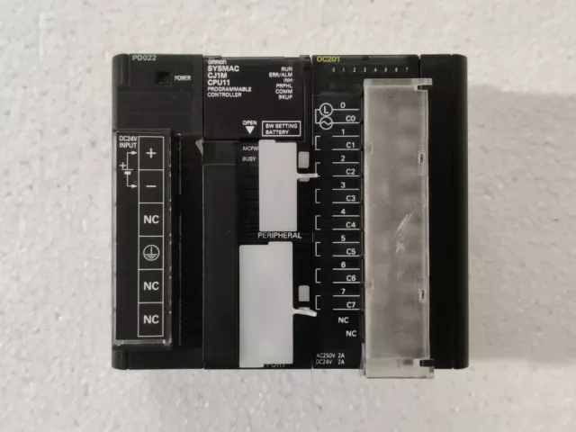 Omron CJ1M-PD022, Omron CJ1M-CPU11, Omron CJ1W-OC201 PLC Set