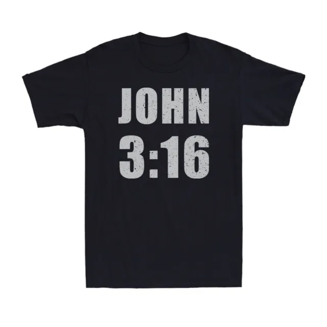 John 3 16 Bible Verse Scripture Christian T-Shirt Jesus John 3:16 Men's T-Shirt