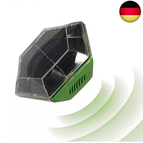 ISOTRONIC Solar Vogelabwehr Blitz Ultraschall Vogelvertreiber Vogelschreck