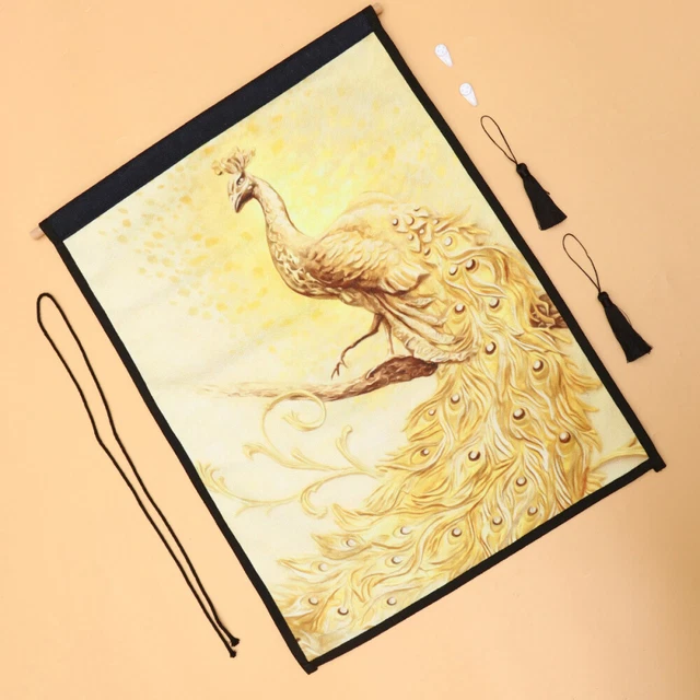 1 pz arazzo pittura dorata arte arazzo decorazione sfondo appendiabiti