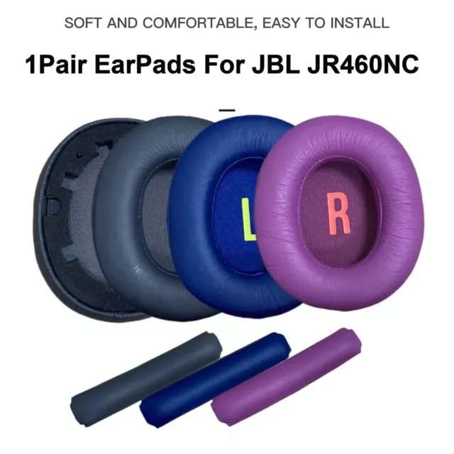 2Pcs Earpads Replacement Ear Cushion Headset Earmuff for JBL JR460NC