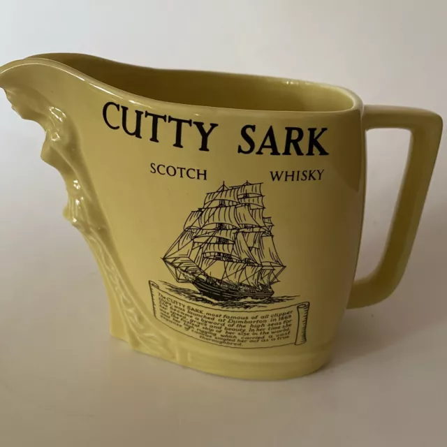 Vintage Cutty Sark Pitcher HCW Burleigh Ware Made In Great Britain Yellow Vintage Cutty Sark Pitcher HCW Burleigh Ware Made In Great Britain Yellow