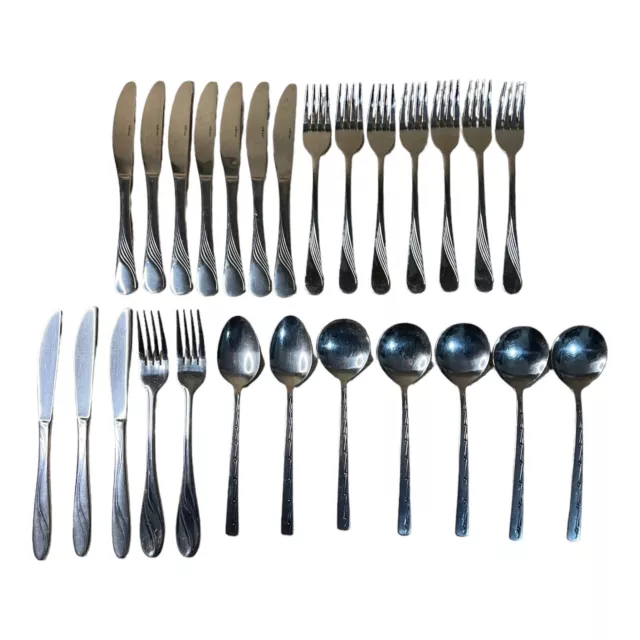 Wiltshire Stainless Steel Vintage And Newer Mixed Part Cutlery Set 26 Pieces