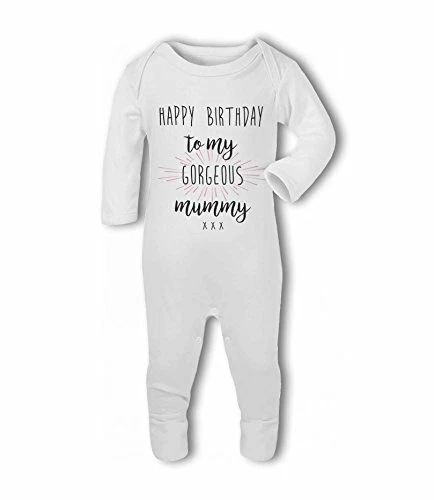 Happy Birthday to my Gorgeous Mummy - Baby Romper Suit by BWW Print Ltd