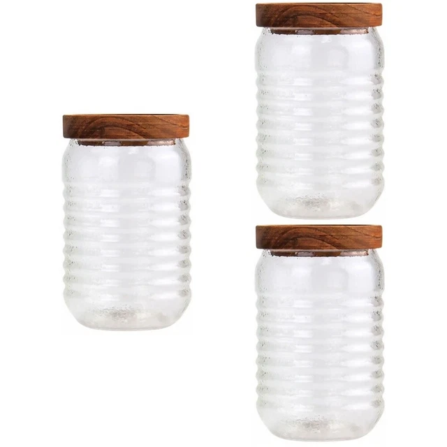 3 frascos de vidrio sellado latas selladas frasco de café
