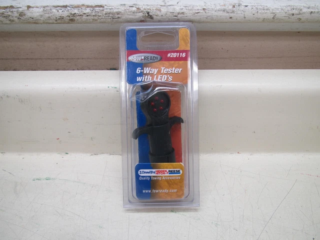 Tow Ready 6-Way Car End Tester With LED'S Part #: 20116 FREE SHIPPING