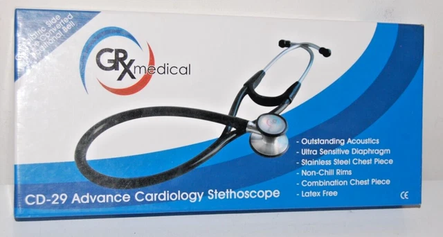 GRx Medical Blue Cardiology Advanced Adult Stethoscope CD-29 In Box