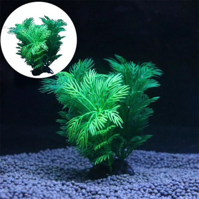 Artificial Feather Aquarium Grass Fish Tank Plastic Water Plants Landscape Decor