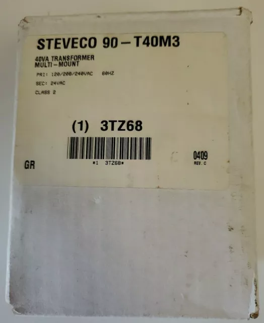 STEVECO 90-T40M3 Transformer 40VA Multi-Mount New In Open Box Multi-Mount