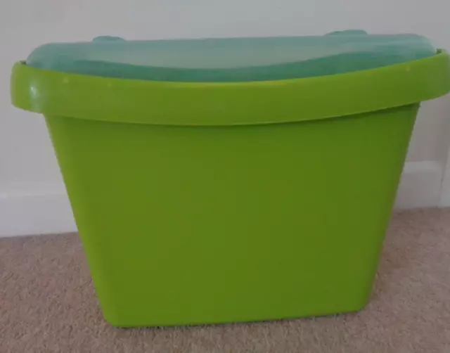 Lego duplo storage box / tub green empty box & Lid x 1 ( tub bucket  storage )