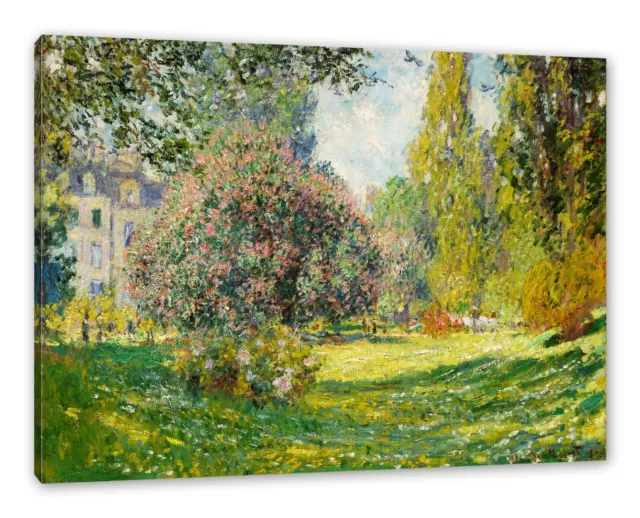 Claude Monet - Landschaft am Park Monceau, Leinwandbild, Kunst