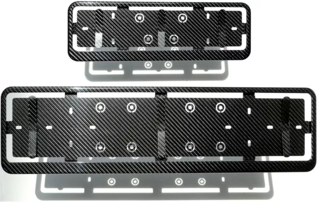 Echt Carbon Kennzeichenhalter Set Schweiz / Liechtenstein Kennzeichenhalterung