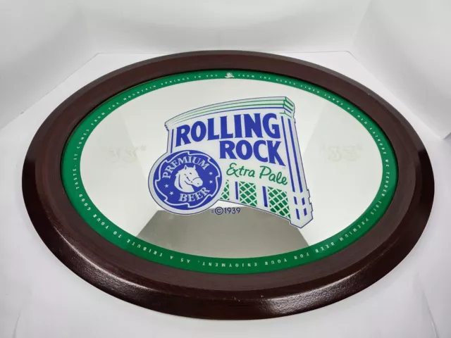 Rolling Rock Beer Extra Pale Oval “33” Bar Wall Mirror