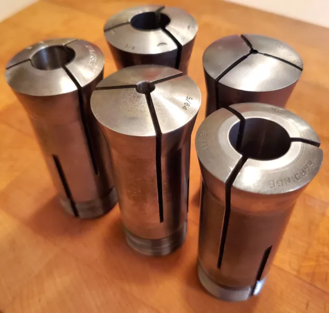 5C Collet Lot - Hardinge Royal 1/8" 5/8" 11/16" 15/64" 21/32"