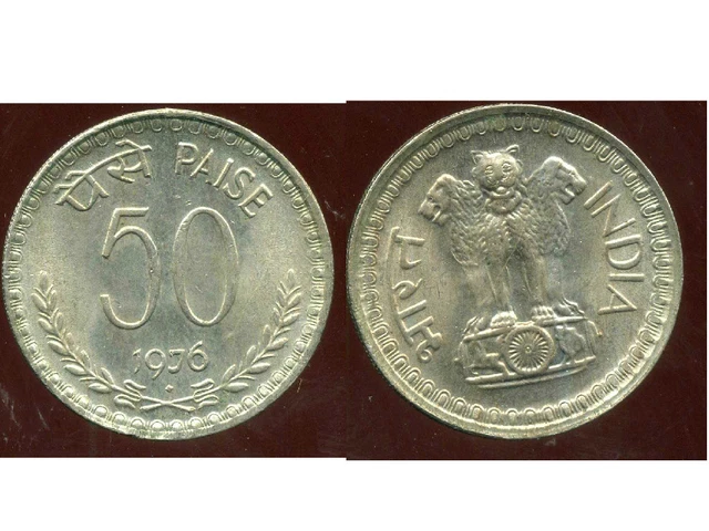 INDE 50 paise 1976
