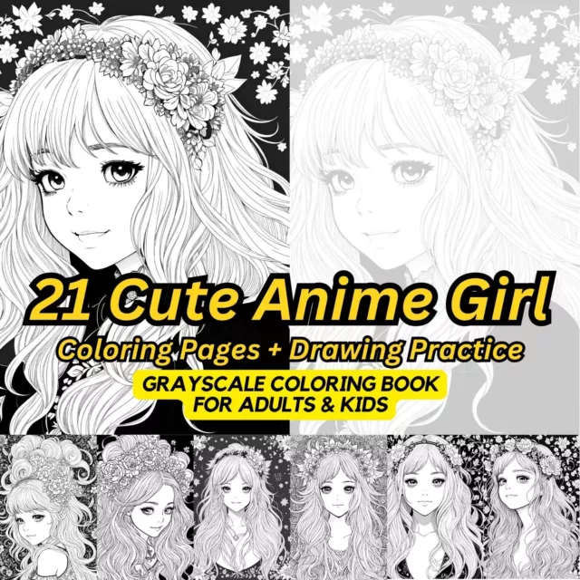 ANIME GIRL COLORING Book For Adults 39 Kawaii Cute and Sexy M $15.66 -  PicClick