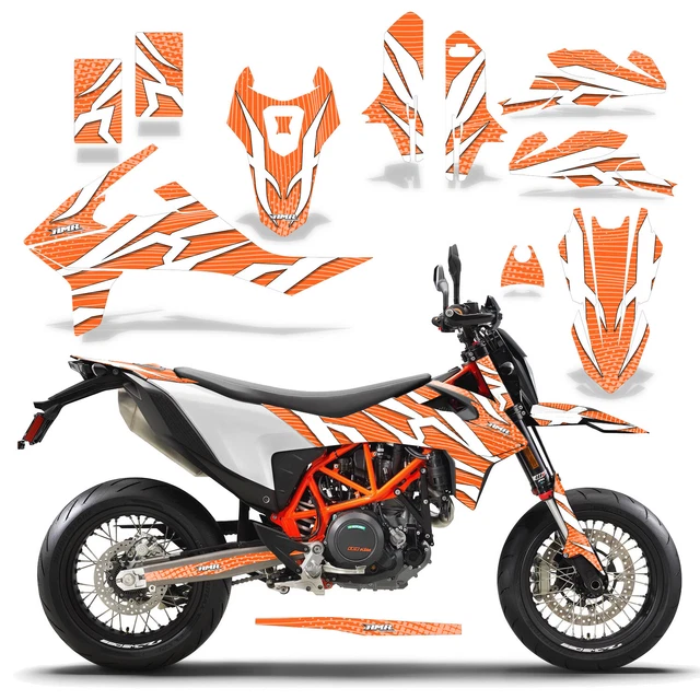NitroMX Custom Graphic Decal Kit For KTM SMC / SMC-R 690 (2019-2024) – Hexagon Design