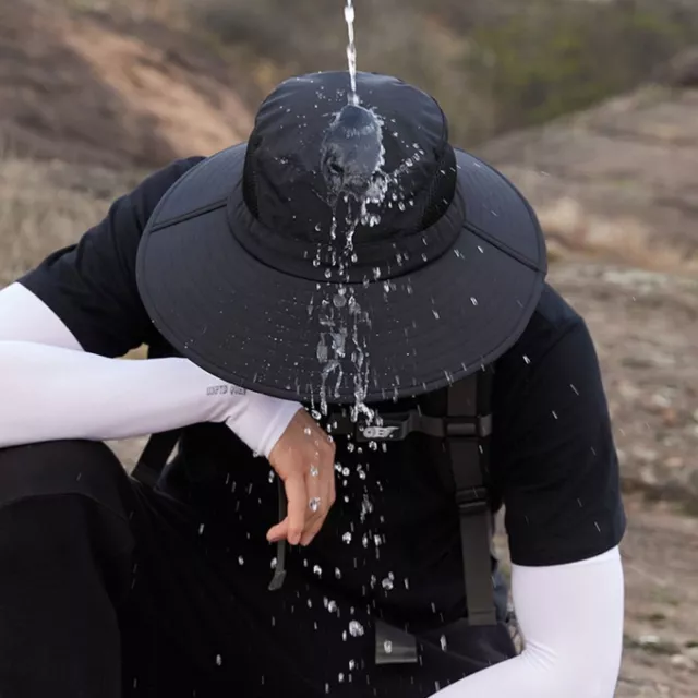 Anti-UV Bucket Hat Waterproof Panama Cap Summer Fishing Cap  Mountaineering