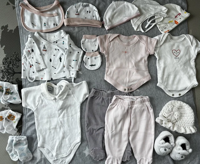 baby girl clothes bundle 1 Month hats Babygrow Booties