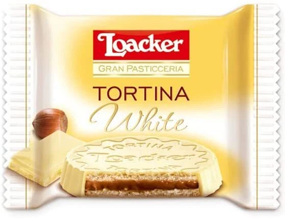 Waffle Loacker Tortina cioccolato bianco crema nocciole 24x21g NUOVE MHD 7/24