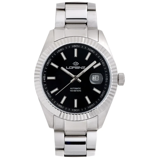 OROLOGIO UOMO AUTOMATICO LORENZ GINEVRA 30164BB Bracciale Acciaio