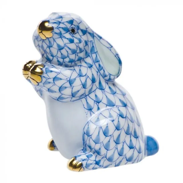 Herend,  Pudgy Bunny,  Blue Fishnet #Vhb-15068, Brand New,  Mint & Box!