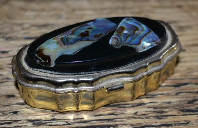 Small Vintage Sewing Kit in a Paua Shell Box