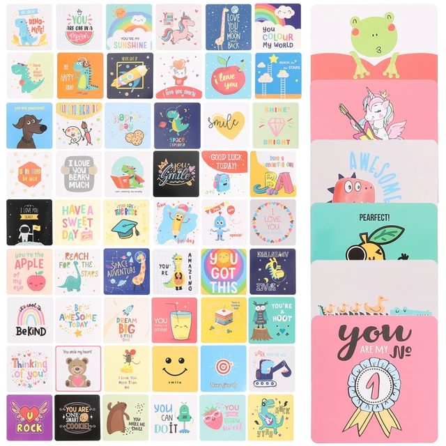 97 Decor Cartes D'affiration Positive Pour Enfants – Boîte à Déjeuner Pour Enfants, Cartes D