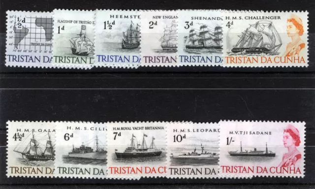 Tristan Da Cunha 1965-67 Definitives Sg71/80  Mnh