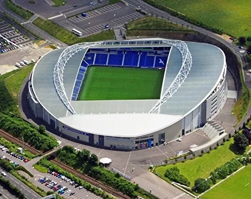 Mouse mat featuring aerial pic of Amex Stadium, home of Brighton Football club