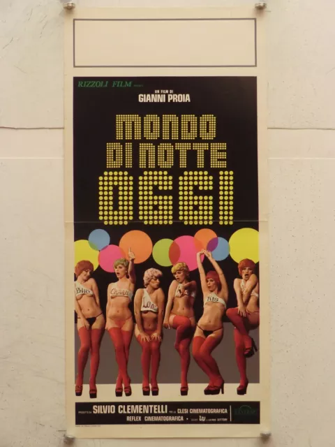 MONDO DI NOTTE OGGI documentario regia Gianni Proia locandina orig. 1976