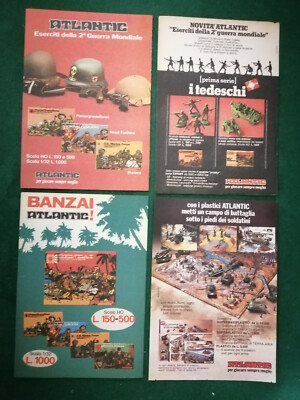 ADVERTISING  WERBUNG SOLDATINI "ATLANTIC" anni 70 Atlantic LOTTO 16 PUBBLICITA' 
