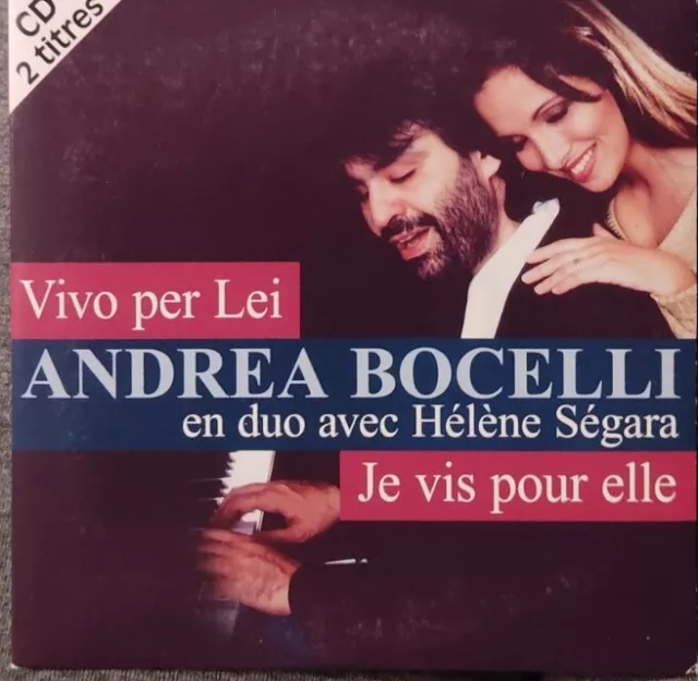 Andrea Bocelli en duo avec Hélène Ségara CD 2 titres,  Très bon état