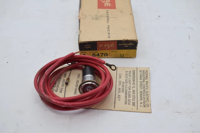 NEW FPE Federal Pacific 5470-BM Pilot Light Modification Kit