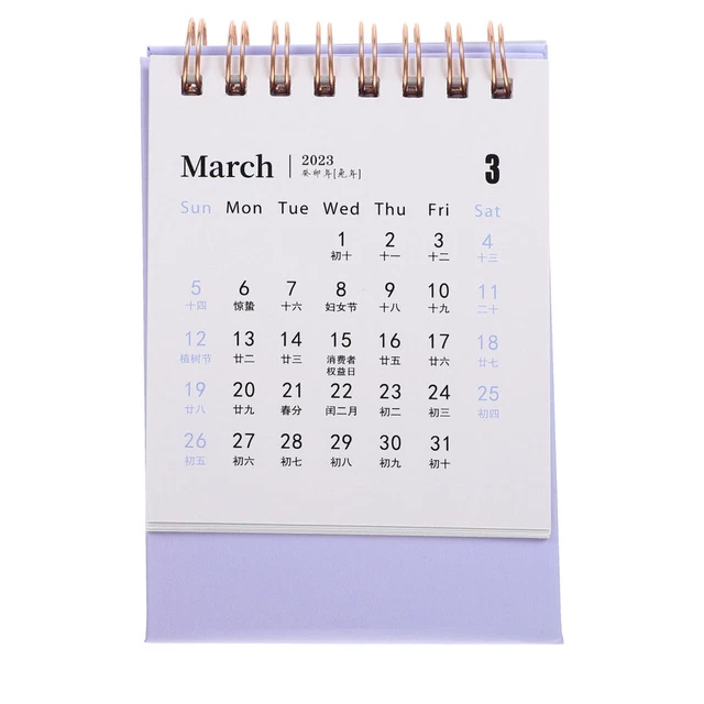 Mini Tischkalender Papier Büro Schreibtischaufsatz Stehender