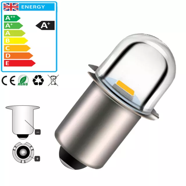 P13.5S LED Bulb DC 3V/4.5V/6V/12V/18V/24V Flashlight 6000K/3000K warm/cool light