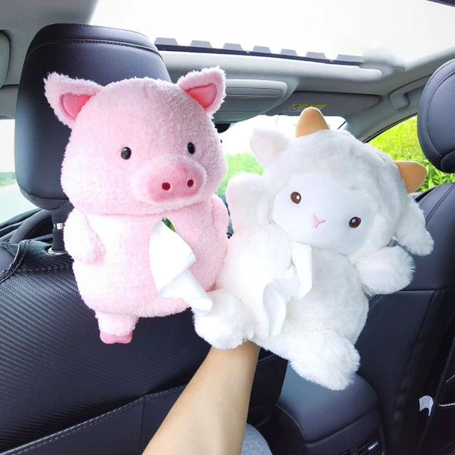 Napkin Box Gift Cartoon Animal Shape Tissue Box for Car Plush Paper Holder Soft