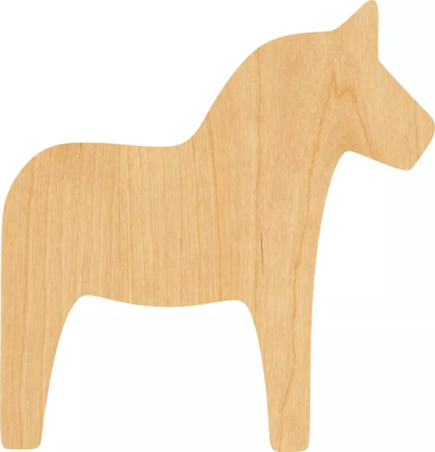 Dala Horse Laser Cut Out Wood Shape Craft Supply - Woodcraft Cutout