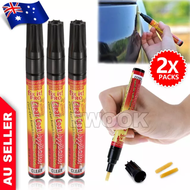 Fix It Pro 2 X Aluminum Clear Coat Car Paint Scratch Remover Painting Repair Pen