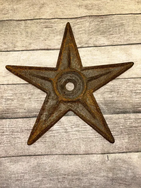 Cast Iron Star  Architectural Stress Washer Texas Lone Star Rustic Ranch 8 1/2”