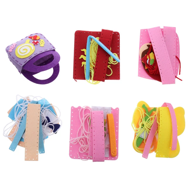 6 piezas kits de fabricación de bolsos hágalo usted mismo kits de bolsa hechos a mano accesorios (aleatorios)